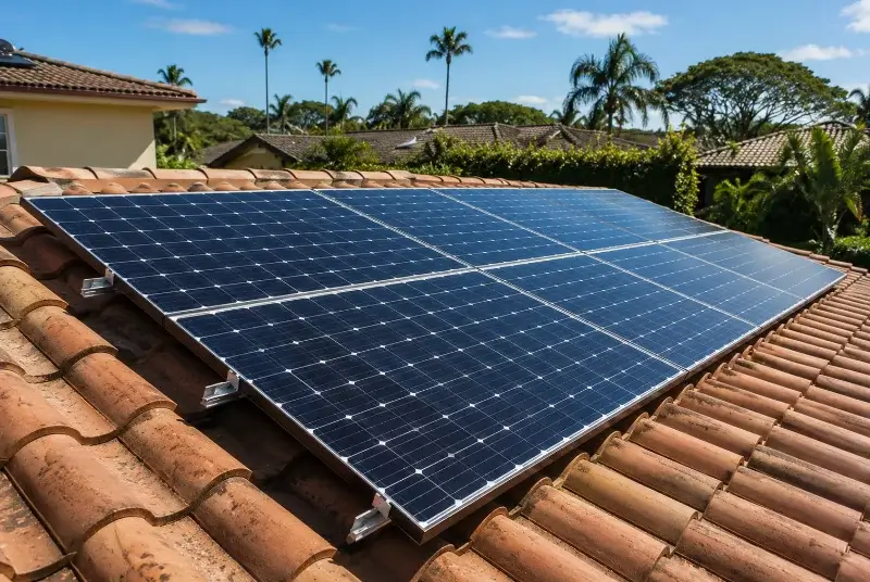 Installation de panneaux solaires à Navacelles